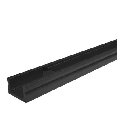 Купить Профиль алюминиевый накладной WOLTA WAP-S-16/6/2000-B черный, 6x16x2000 мм готовый комплект в интернет-магазине Akvilon.kz