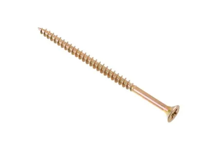 Купить Саморезы универсальные 4x70 желтый цинк (8 шт), Стройбат в интернет-магазине Akvilon.kz