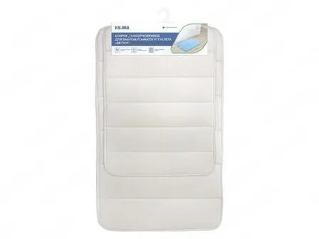 Купить Набор ковриков для ванной комнаты Велюр, 50x80 см и 40x60 см, светло-бежевый, Vilina в интернет-магазине Akvilon.kz