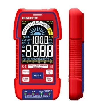 Купить Мультиметр цифровой AC/DC, цветной дисплей, 1000 A, EMTOP в интернет-магазине Akvilon.kz