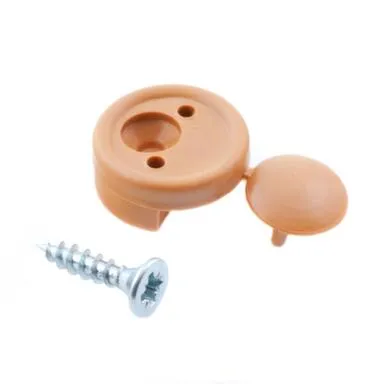 Купить Зеркалодержатель пластмассовый с шурупом, бежевый бук, 8 шт, Стройбат в интернет-магазине Akvilon.kz