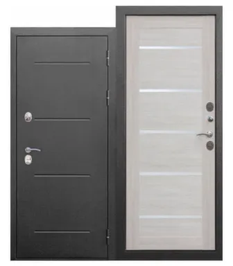 Купить Дверь металлическая 11см ISOTERMA (серебро) 860 мм Лиственница беж (царга) Феррони Правое в интернет-магазине Akvilon.kz