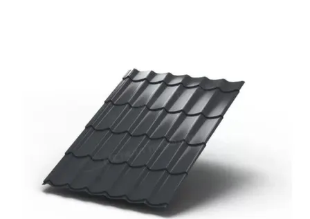 Купить Металлочерепица глянцевая 0,40мм (серый) 1,55x1,19 /1,845м2 МЕТАЛЛПРОФИЛЬ 1,19x1,55 в интернет-магазине Akvilon.kz