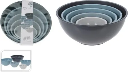 Купить Миска для смешивания, набор из 5 штук: 260 мл, 630 мл, 1200 мл, 2100 мл, 3250 мл, в ассортименте, Koopman в интернет-магазине Akvilon.kz