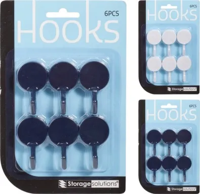 Купить Крючки самоклеющиеся, набор 6 шт, в ассортименте, Koopman в интернет-магазине Akvilon.kz