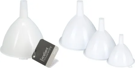 Купить Воронка хозяйственная, набор из 3 штук: диаметр 7 см, 9 см, 10,5 см, Koopman в интернет-магазине Akvilon.kz