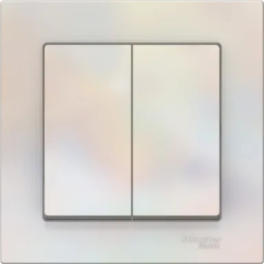 Купить Выключатель 2-клавишный Schneider Electric Atlas Жемчуг в интернет-магазине Akvilon.kz