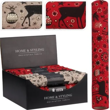 Купить Ткань для декорирования, красный/бежевый, 200x28 см, в ассортименте, Koopman в интернет-магазине Akvilon.kz