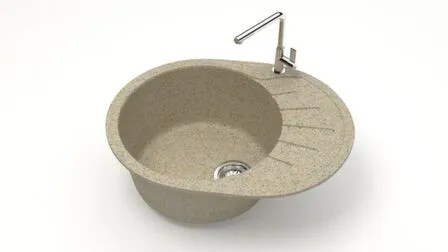 Купить Мойка матовая модель 10 без сифона и отверстия под смеситель, ZETT lab Песочный в интернет-магазине Akvilon.kz