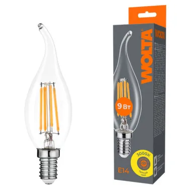 Купить Светодиодная лампа FILAMENT WF-CT35-9W3KE14 9Вт 3000K Е14, Wolta в интернет-магазине Akvilon.kz