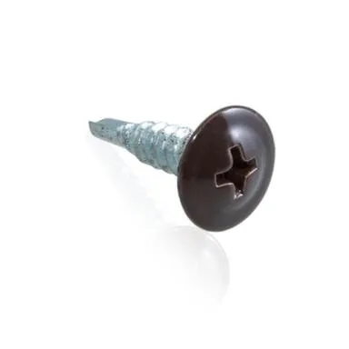 Купить Саморезы для тонк. пластин с буром 4,2x16 (темно коричневый/белый цинк 200 шт), Стройбат в интернет-магазине Akvilon.kz