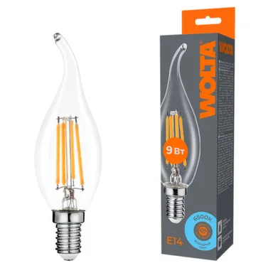 Купить Светодиодная лампа FILAMENT WF-CT35-9W6KE14 9Вт 6500K Е14, Wolta в интернет-магазине Akvilon.kz
