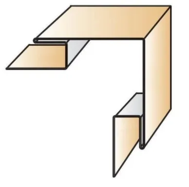 Купить Угол наружный сложный 75x75x3000 (ECOSTEEL_T-01-Золотой дуб-0,5мм) в интернет-магазине Akvilon.kz