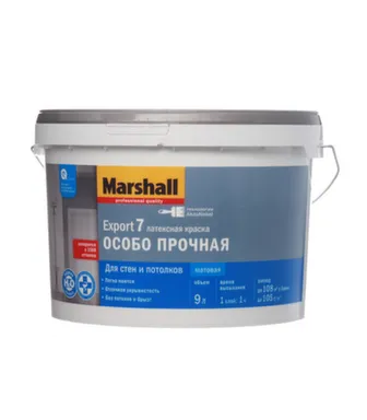 Купить Краска латексная для стен и потолков Marshall EXPORT-2 глубокоматовая BC 9,0л в интернет-магазине Akvilon.kz