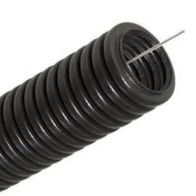 Купить Труба гофрированная с зондом ПНД d20 черная в интернет-магазине Akvilon.kz