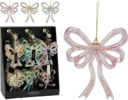 Купить Декорация подвесная Бант, 11x2x13 см, в ассортименте, Koopman в интернет-магазине Akvilon.kz