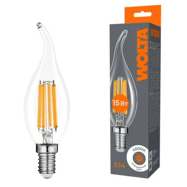 Купить Светодиодная лампа FILAMENT WF-CT35-15W4KE14 15Вт 4000K Е14, Wolta в интернет-магазине Akvilon.kz
