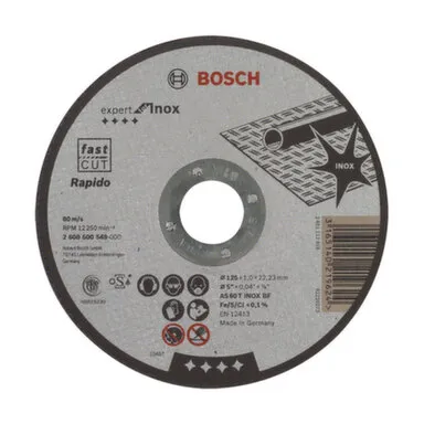 Купить Круг отрезной по нержавеющей стали для УШМ Ø125x1 мм, Bosch в интернет-магазине Akvilon.kz