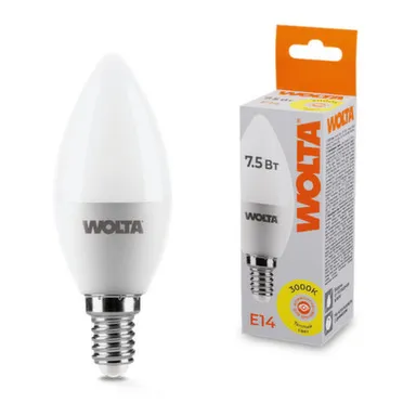 Купить Светодиодная лампа 25YC7,5E14 7,5Вт 3000K E14, Wolta в интернет-магазине Akvilon.kz