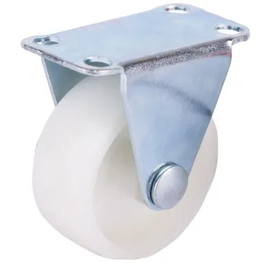 Купить Опора колесная неповоротная на площадке, 40 мм, пластик, белый, 1 шт, Стройбат в интернет-магазине Akvilon.kz