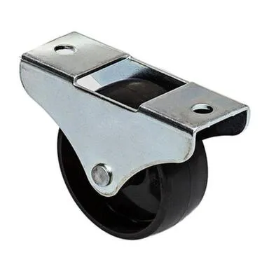 Купить Опора колесная неповоротная на площадке, 30 мм, пластик, черный, 1 шт, Стройбат в интернет-магазине Akvilon.kz