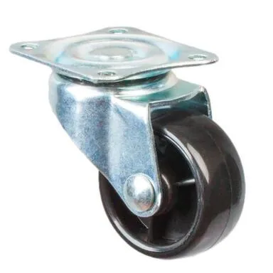 Купить Опора колесная поворотная на площадке, 50 мм, пластик, черный, 1 шт, Стройбат в интернет-магазине Akvilon.kz