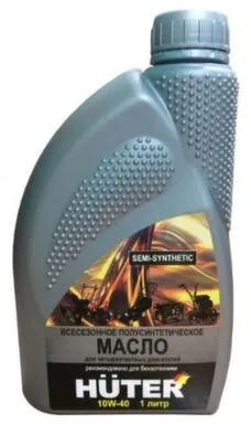 Купить Масло моторное 10W-40 полусинтетическое для четырёхтактных двигателей, 1л, Huter в интернет-магазине Akvilon.kz