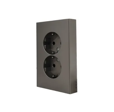 Розетка двойная Auroom серия Linea с/з Серый, soft touch, 250V-16A в интернет-магазине Akvilon.kz Розетка двойная Auroom серия Linea с/з Серый, soft touch, 250V-16A в интернет-магазине Akvilon.kz