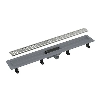 Купить Трап линейный с выпуском D40 мм, сатин, 800x70 мм, Gappo в интернет-магазине Akvilon.kz