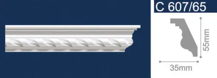 Купить Плинтус потолочный 55x39x2000мм, Solid в интернет-магазине Akvilon.kz