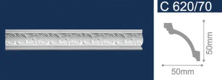 Купить Плинтус потолочный 60x50x2000мм, Solid в интернет-магазине Akvilon.kz