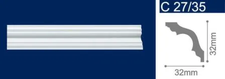 Купить Плинтус потолочный 32x32x2000мм, Solid в интернет-магазине Akvilon.kz