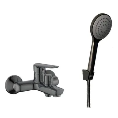 Купить Смеситель для ванны с коротким изливом Lagos Gun Metal, Esko в интернет-магазине Akvilon.kz