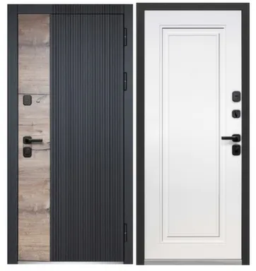 Купить Дверь металлическая Luxor 2МДФ Дуб ВертикальНЕО 860мм Правая в интернет-магазине Akvilon.kz