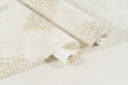 Купить Обои виниловые на флизелиновой основе Амалия, мотив, зеленый светлый, 1,06x10 м, Domingo в интернет-магазине Akvilon.kz