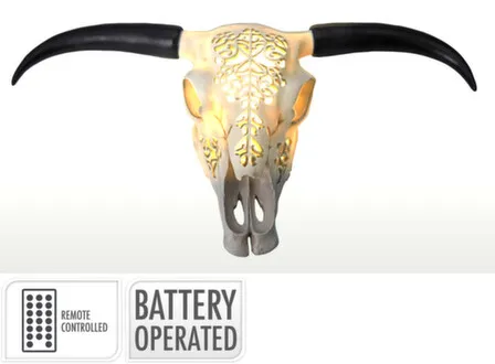 Купить Декорация Череп, с подсветкой и пультом, 52x28x11 см, Koopman в интернет-магазине Akvilon.kz