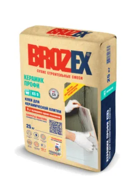 Купить Клей для плитки Керамик Профи KS 9, 25 кг, Brozex в интернет-магазине Akvilon.kz