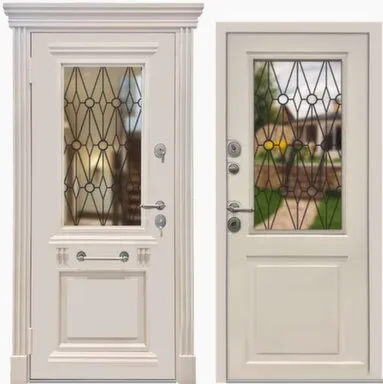 Купить Дверь металлическая Дино термо Жасмин Муар металлик/Муар, левая, 880x2050 мм, Алмаз в интернет-магазине Akvilon.kz