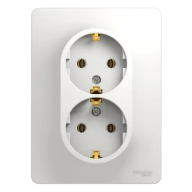 Купить Розетка 2-местная Schneider Electric с заземлением в интернет-магазине Akvilon.kz