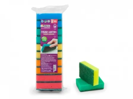 Купить Губки кухонные AKTIV (10шт), Paterra в интернет-магазине Akvilon.kz
