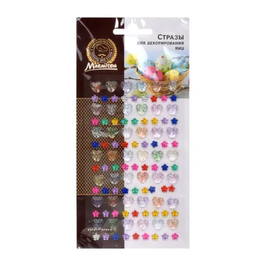 Купить Стразы для декорирования яиц 105шт страз, лист 8,5x15,5см, Marmition в интернет-магазине Akvilon.kz