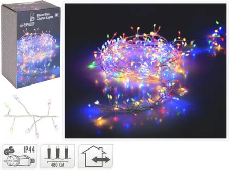 Купить Гирлянда электрическая, мультиколор, 480 led-лампы, адаптер IP44, 480 см, Koopman в интернет-магазине Akvilon.kz