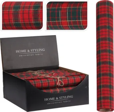 Купить Ткань для декорирования, красный, клетка, 270x28 см, в ассортименте, Koopman в интернет-магазине Akvilon.kz