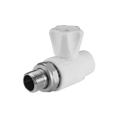 Купить Клапан радиаторный прямой 20x1/2" белый в интернет-магазине Akvilon.kz