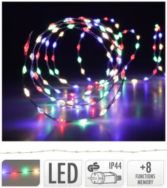 Купить Гирлянда электрическая с контроллером, мультиколор, 567 led-лампы,длина 900 см, адаптер IP44, Koopman в интернет-магазине Akvilon.kz