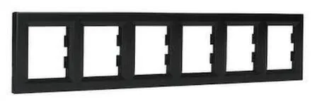 Купить Антрацит рамка 6- местная Asfora в интернет-магазине Akvilon.kz