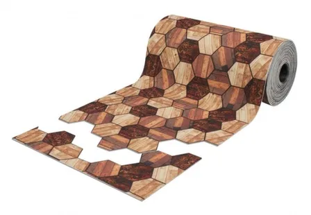 Купить Коврик-дорожка DIGITAL PRINT (19) "Паркет" коричневый 1x15 м,SHAHINTEX в интернет-магазине Akvilon.kz