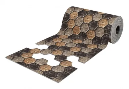 Купить Коврик-дорожка DIGITAL PRINT (20) "Соты" металлик 1,2x15 м,SHAHINTEX в интернет-магазине Akvilon.kz