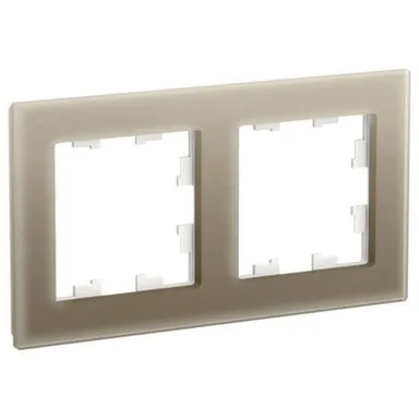 Купить Рамка 2-местная,серия AtlasDesign органическое стекло шампань в интернет-магазине Akvilon.kz