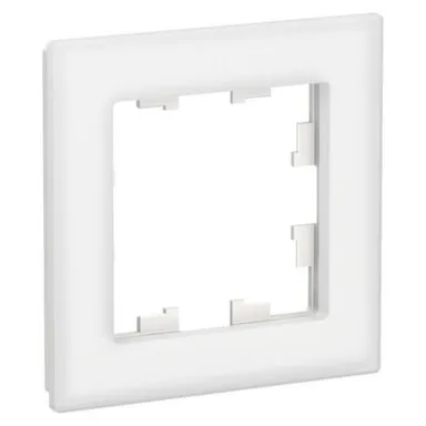 Купить Рамка 1-местная,серия AtlasDesign органическое стекло белый в интернет-магазине Akvilon.kz